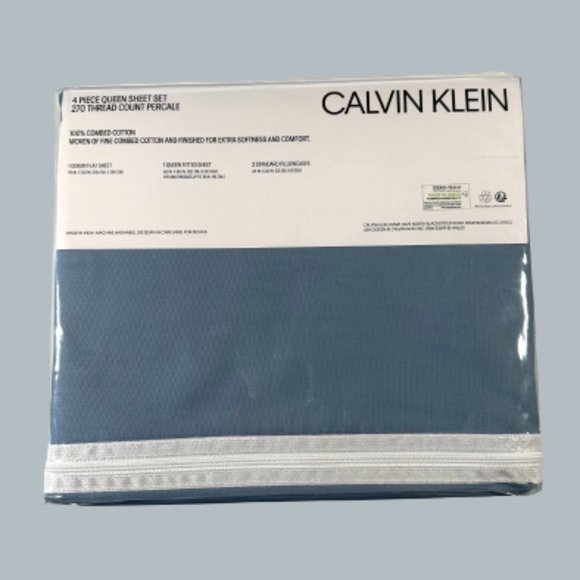 Calvin Klein Bedding Calvin Klein Queen Sheet Set Cotton New Poshmark